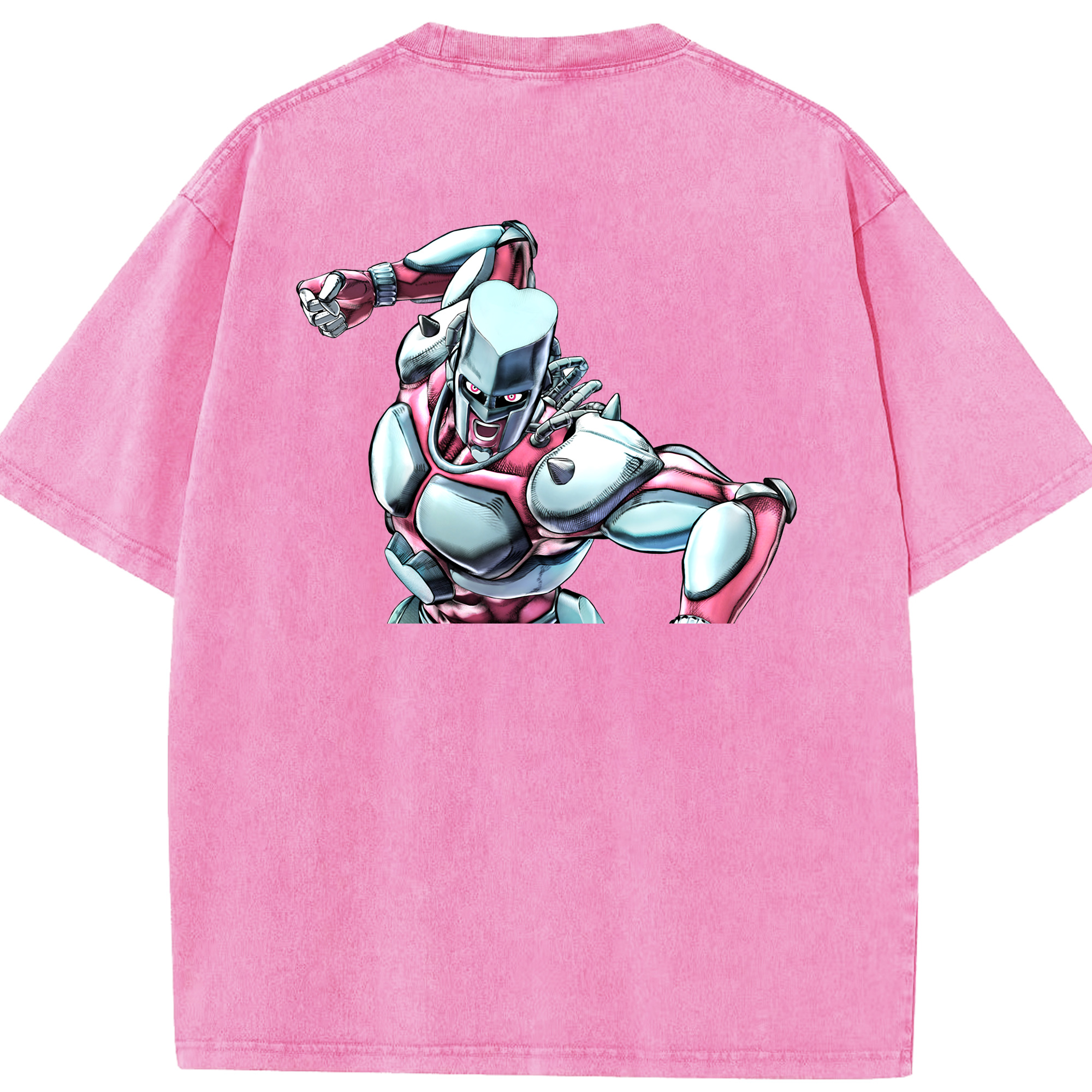 （画像用） ジョジョの奇妙な冒険 ひがしかた じょうすけ JoJo's Bizarre Adventure Higashikata Josuke 綿100% ヴィンテージ風 半袖Tシャツ（背面プリント）